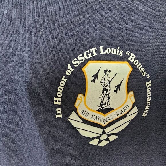 Blue Short Sleeve Tee with Patriotic Design - Picture 3 of 5